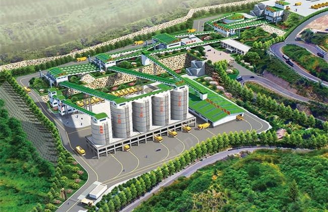 新河石料廠生產線方案鳥瞰圖